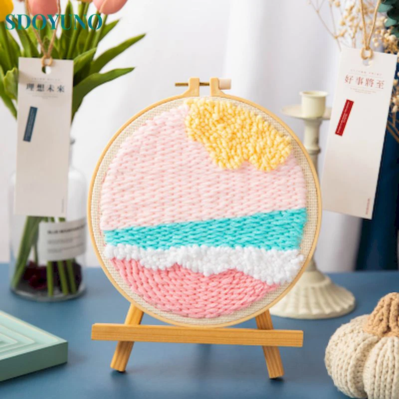SDOYUNO Punch Needle Embroidery Starter Kits For Kids And Adults Beginners Landscape Beach Punch Needle Fabric Yarns Threader
SDOYUNO Punch Needle Embroidery Starter Kits For Kids And Adults Beginners Landscape Beach Punch Needle Fabric Yarns Threader