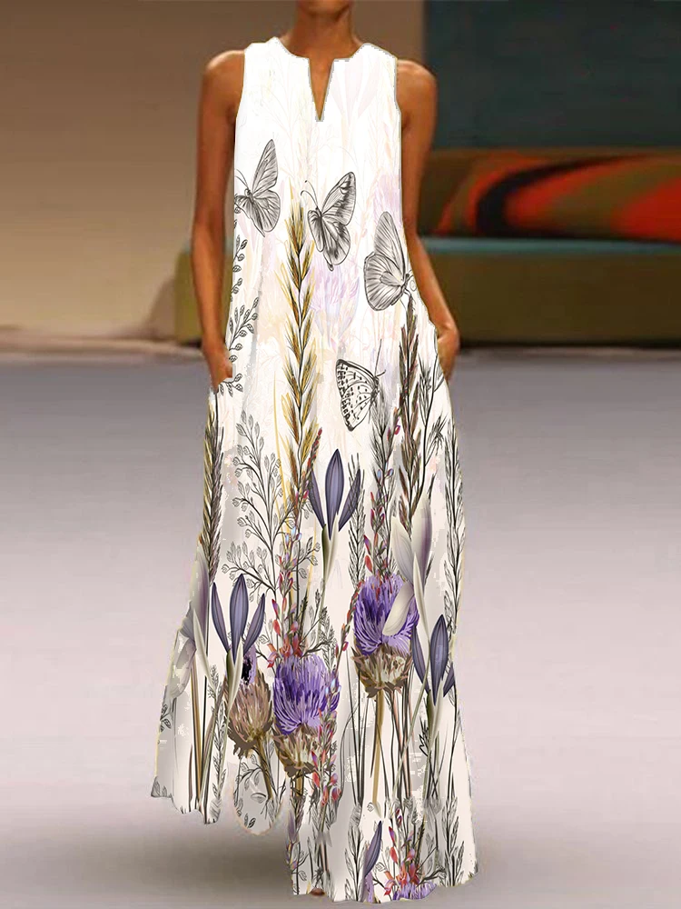 Женское винтажное платье без рукавов, Элегантное Длинное платье с цветочным 3D принтом бабочки для отпуска, пляжа и вечевечерние, на лето
Женское винтажное платье без рукавов, Элегантное Длинное платье с цветочным 3D принтом бабочки для отпуска, пляжа и вечевечерние, на лето