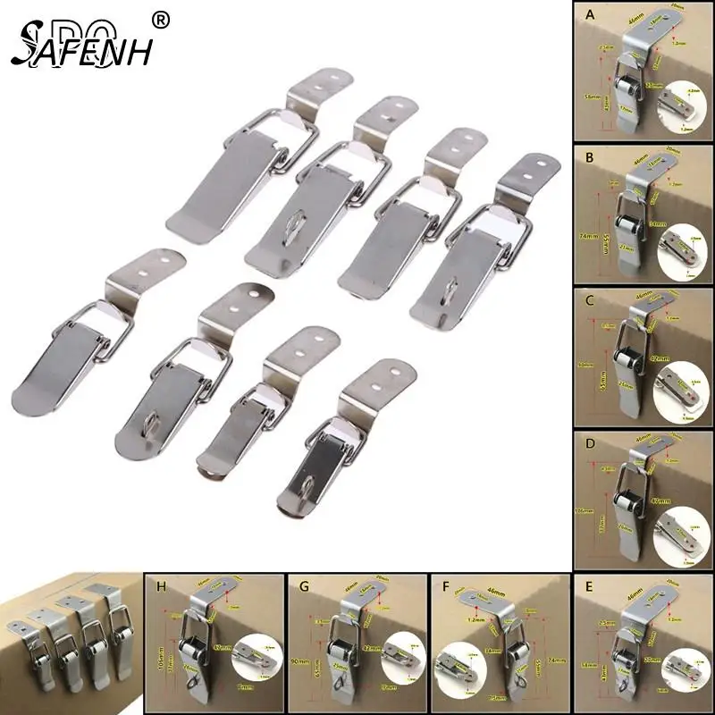90 Degrees Duck-mouth Buckle Hook Lock Stainless Steel Spring Draw Toggle Latch Clamp Clip Silver Hasp Latch Catch Clasp
90 Degrees Duck-mouth Buckle Hook Lock Stainless Steel Spring Draw Toggle Latch Clamp Clip Silver Hasp Latch Catch Clasp