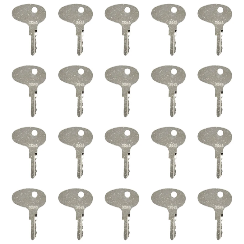

20pc Keys 123243 12343 912-0514920 Compatible With Caterpillar Forklift Compatible With Kubota Older M Series Tractors