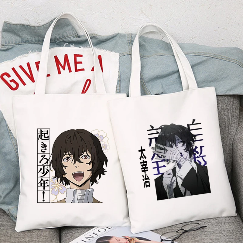 Anime Tote Bag Bungou Stray Dogs Chuuya Nakahara Osamu Dazai Handbags Shoulder Bag Casual Shopping Bags Handbag Women Canvas Bag
Anime Tote Bag Bungou Stray Dogs Chuuya Nakahara Osamu Dazai Handbags Shoulder Bag Casual Shopping Bags Handbag Women Canvas Bag