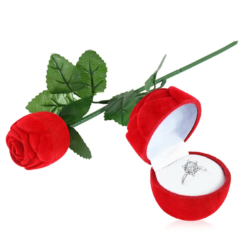 Romantic Rose Flower Gift Box Creative Jewelry Ring Box Bridesmaid Proposal Gifts Case Wedding Engagement Valentine's Day Decor
Romantic Rose Flower Gift Box Creative Jewelry Ring Box Bridesmaid Proposal Gifts Case Wedding Engagement Valentine's Day Decor