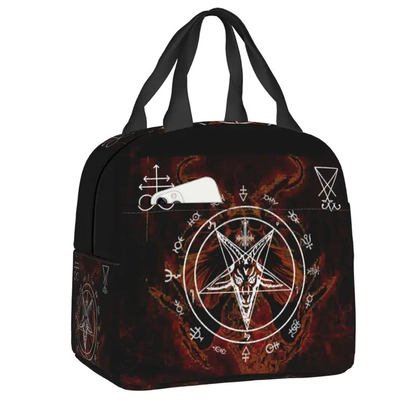 Occult Hail Satan Baphomet In Pentagram Resuable Lunch Boxes Leakproof Satanic Goat Cooler Thermal Food Insulated Lunch Bag
Occult Hail Satan Baphomet In Pentagram Resuable Lunch Boxes Leakproof Satanic Goat Cooler Thermal Food Insulated Lunch Bag