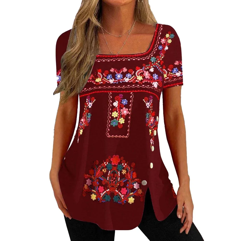 Женская свободная футболка на пуговицах, Повседневная Однотонная футболка с коротким рукавом и круглым вырезом, весна-лето
Женская свободная футболка на пуговицах, Повседневная Однотонная футболка с коротким рукавом и круглым вырезом, весна-лето