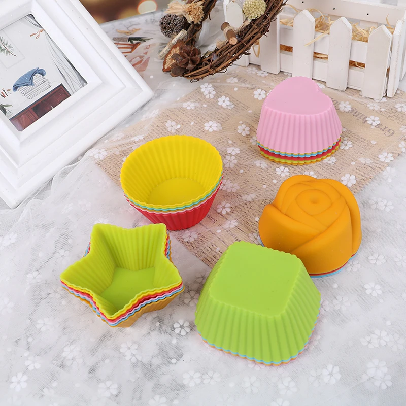 1/6PCS Baking Silicone Cake Cupcake Round Star Heart Square Rose Mold Cup Tart Mold Cake Tool Soft Texture Easy Release Bakeware
1/6PCS Baking Silicone Cake Cupcake Round Star Heart Square Rose Mold Cup Tart Mold Cake Tool Soft Texture Easy Release Bakeware