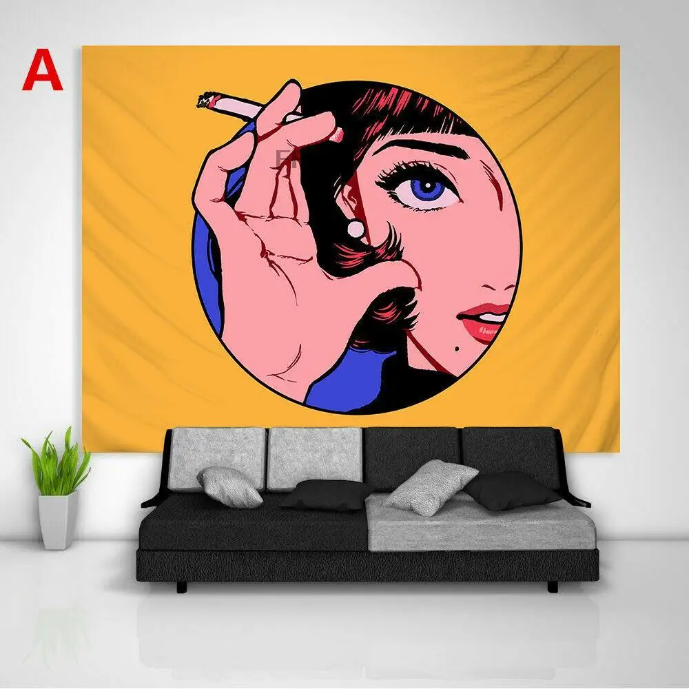 Cartoon Anime Tapestry Wall Hanging Smoking Girl Psychedelic Tapestry Hippie Art Aesthetics Decor Tapestries Bedroom Sofa Cover
Cartoon Anime Tapestry Wall Hanging Smoking Girl Psychedelic Tapestry Hippie Art Aesthetics Decor Tapestries Bedroom Sofa Cover