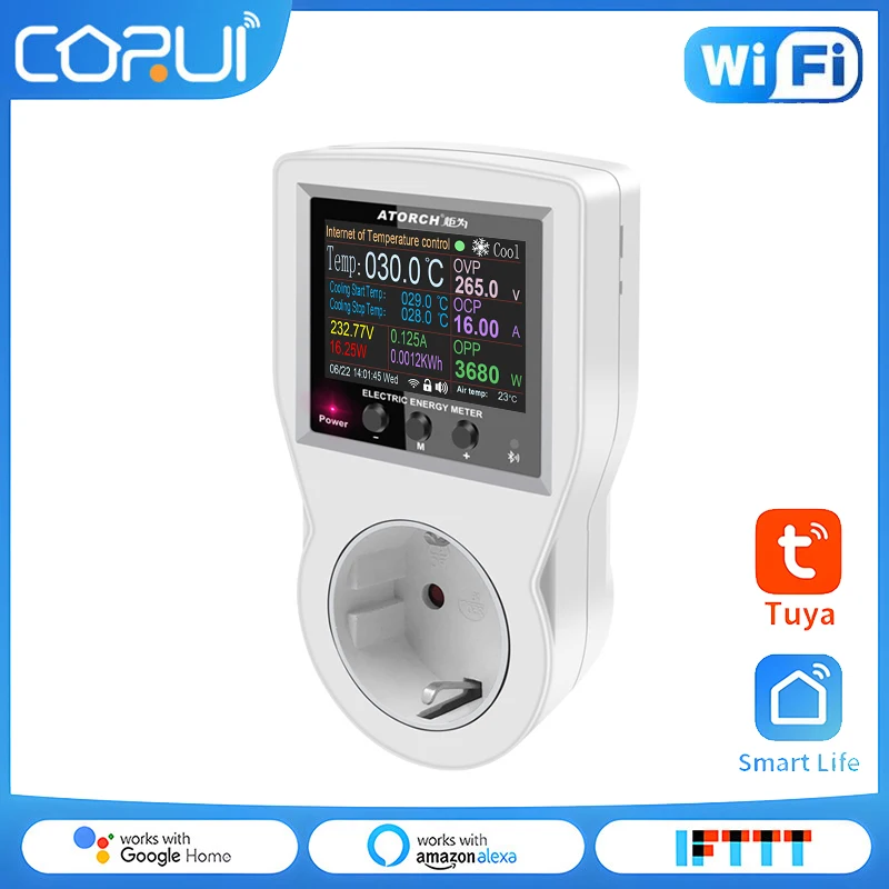 Цифровая розетка с термостатом CORUI Tuya Wi-Fi 16 А, реле с таймером, переключатель переменного тока 220 В S1 для отопления и охлаждения
Цифровая розетка с термостатом CORUI Tuya Wi-Fi 16 А, реле с таймером, переключатель переменного тока 220 В S1 для отопления и охлаждения