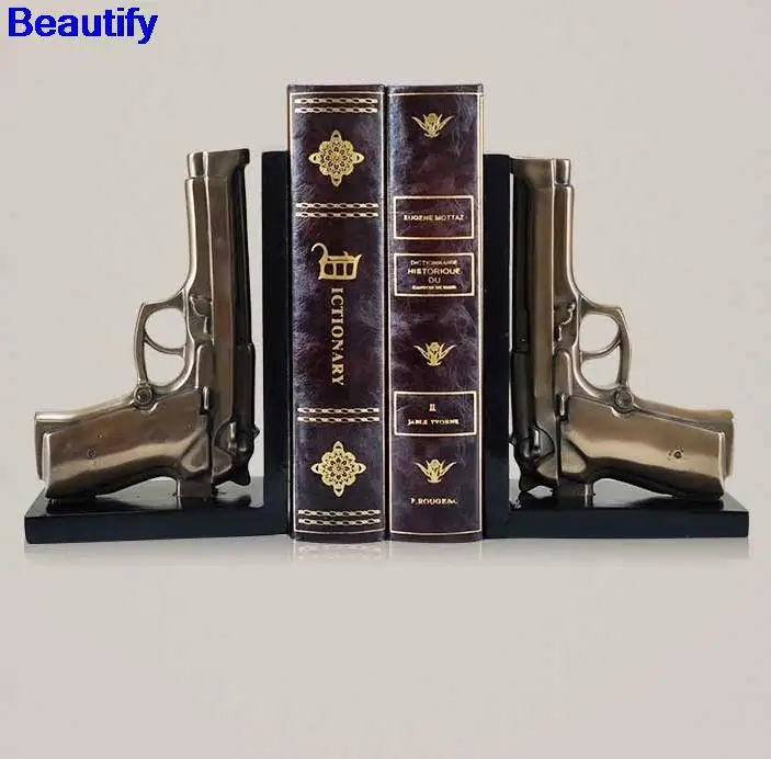 Decorative Creative Pistol Model Bookends Resin Gun Book Stands Desktop Organizer Stationery Supplies Ornament Gift and Craft
Decorative Creative Pistol Model Bookends Resin Gun Book Stands Desktop Organizer Stationery Supplies Ornament Gift and Craft
