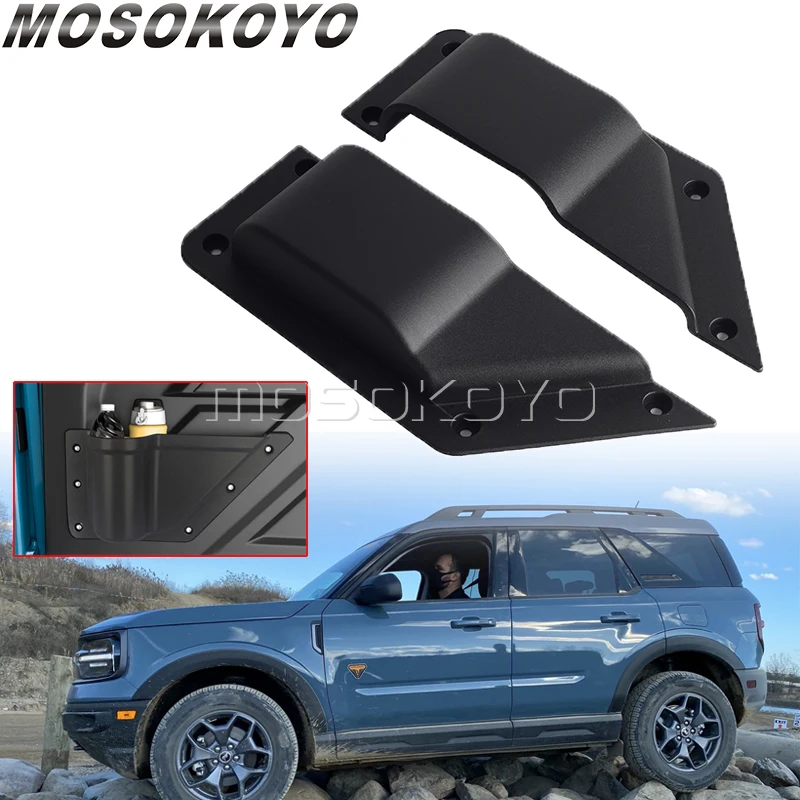Ящик для хранения на входную дверь для Ford Bronco 2021 2022 2023, аксессуары для интерьера автомобиля, карман для чашки с водой, держатель для чашки, 2 шт. 
Ящик для хранения на входную дверь для Ford Bronco 2021 2022 2023, аксессуары для интерьера автомобиля, карман для чашки с водой, держатель для чашки, 2 шт.