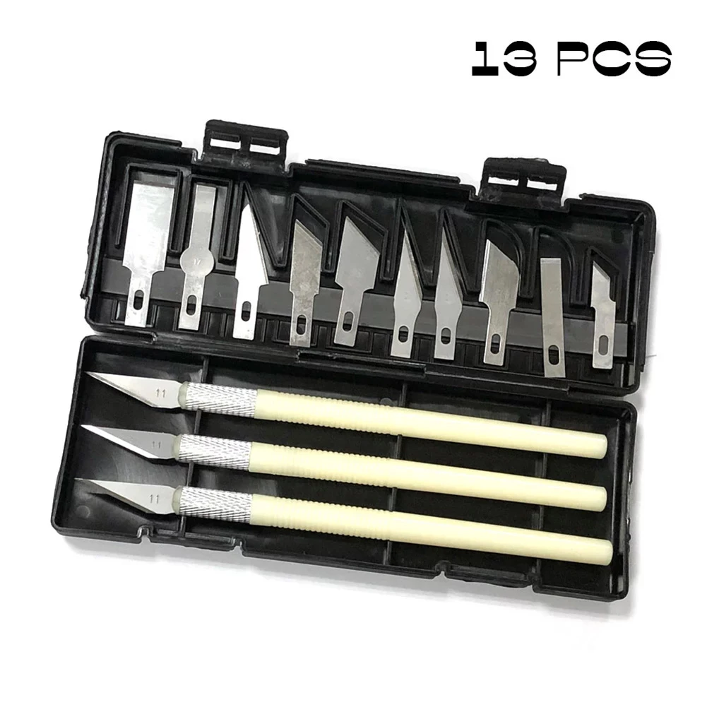 13PCS Mini Blades Precision Cutter Set Disassembled Exacto Hand Carving Tool Arts & Craft Hobby Kit Hand Tool Sets
13PCS Mini Blades Precision Cutter Set Disassembled Exacto Hand Carving Tool Arts & Craft Hobby Kit Hand Tool Sets