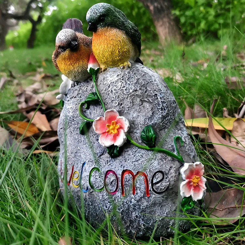 Home Garden Courtyard Garden Decorations Resin Crafts Ornaments Double Sparrow Stone Welcome Lovely Sculpture
Home Garden Courtyard Garden Decorations Resin Crafts Ornaments Double Sparrow Stone Welcome Lovely Sculpture