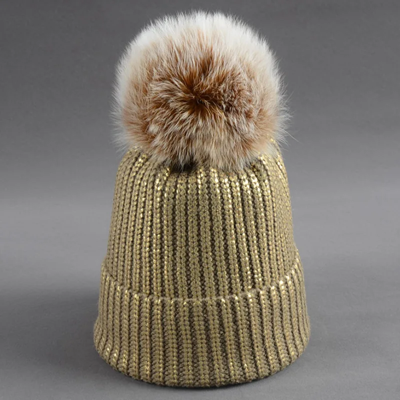 Gold Silver Stamping Knitted Hat Women Autumn and Winter Fox Fur Ball Western Fashion Wool Hat
Gold Silver Stamping Knitted Hat Women Autumn and Winter Fox Fur Ball Western Fashion Wool Hat