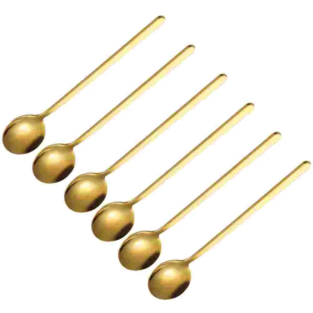 6Pcs Exquisite Coffee Spoons Decorative Stainless Steel Spoons Practical Ice Cream Spoons
6Pcs Exquisite Coffee Spoons Decorative Stainless Steel Spoons Practical Ice Cream Spoons