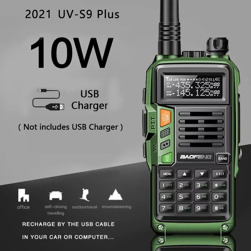 UV-S9 PLUS 10 Вт Высокая мощность 50 км VHF/UHF дальняя двухсторонняя рация CB Ham Портативная радиостанция для охоты
UV-S9 PLUS 10 Вт Высокая мощность 50 км VHF/UHF дальняя двухсторонняя рация CB Ham Портативная радиостанция для охоты