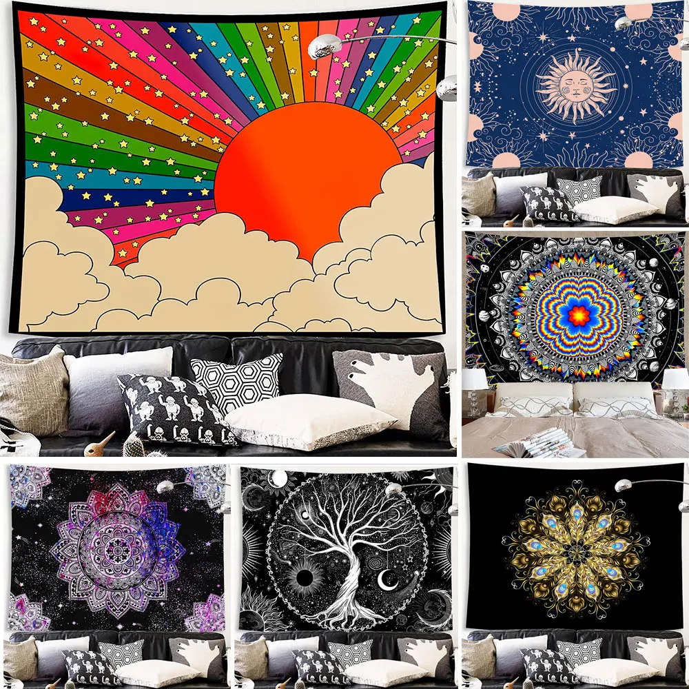 Color Psychedelic Sun Mandala Personalized Decoration Boy Bedroom Background Living Room Decor Background Cloth
Color Psychedelic Sun Mandala Personalized Decoration Boy Bedroom Background Living Room Decor Background Cloth