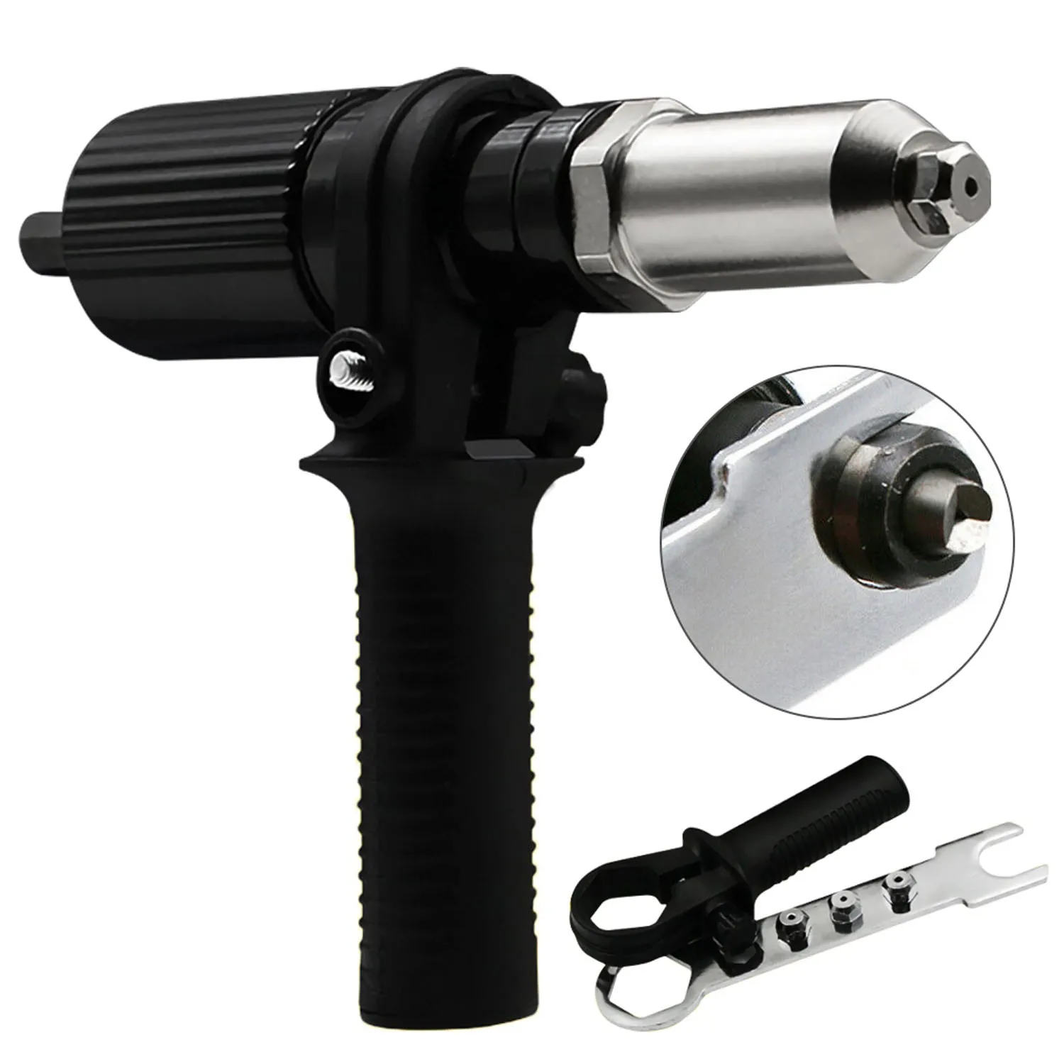 1pcs Rivet Gun Professional Electric Rivet Gun Adapter Plug-in Cordless Electric Drill Nut Rivet Tool Kit Power Tool Accessories
1pcs Rivet Gun Professional Electric Rivet Gun Adapter Plug-in Cordless Electric Drill Nut Rivet Tool Kit Power Tool Accessories