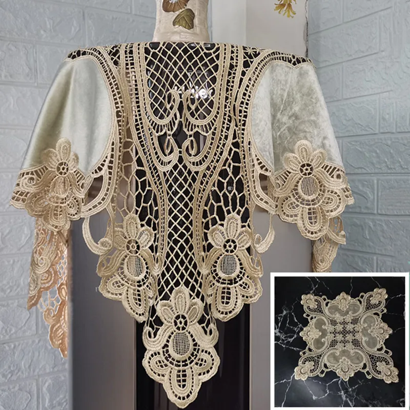Luxury European Crochet Stitching Velvet Fabric Square Tablecloth Table Mat Set Tableware Oven Air Conditioner Dust Cover Cloth
Luxury European Crochet Stitching Velvet Fabric Square Tablecloth Table Mat Set Tableware Oven Air Conditioner Dust Cover Cloth