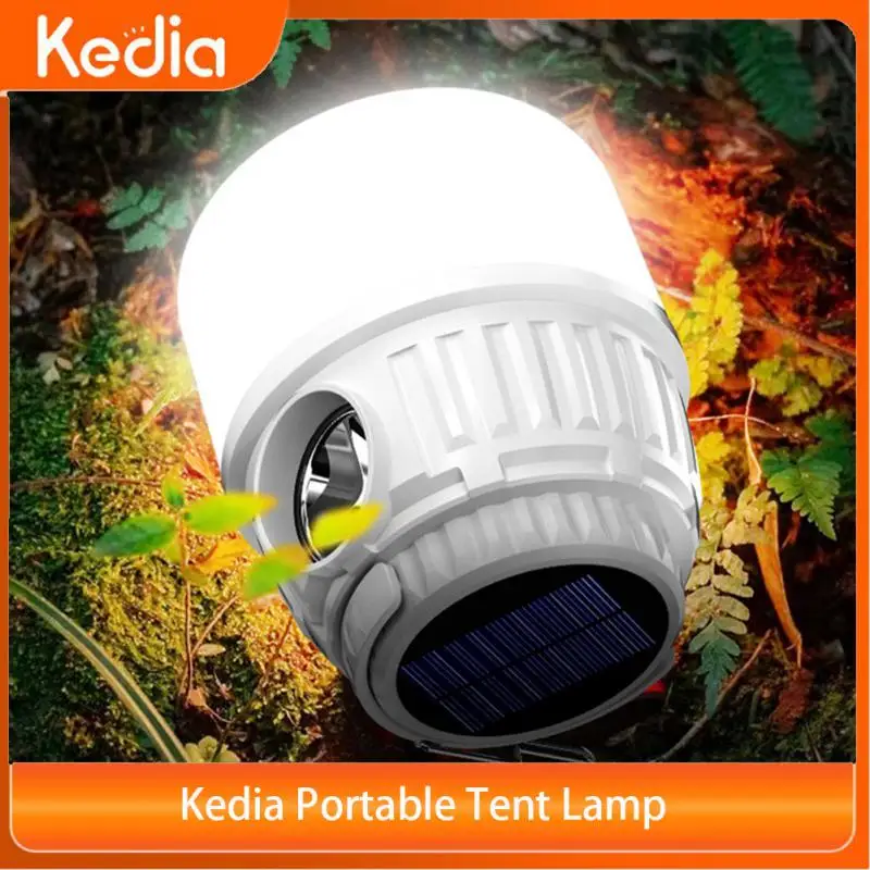 

Kedia Portable Tent Lamp Night Market Ground Stall Bulb Light Camping Emergency Lamp Outdoor LED Solar Energy Rechargeable Lamps