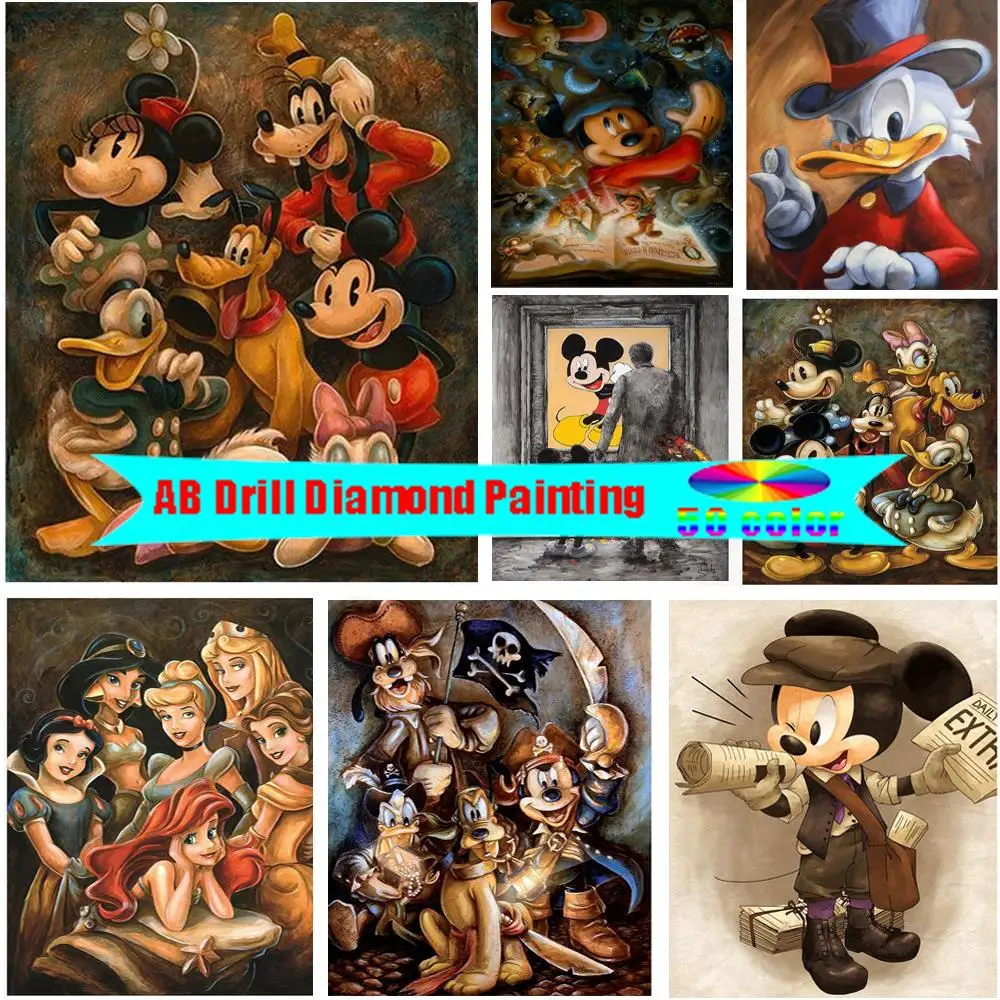 AB Drill Disney 5D Diamond Painting Cross Stitch Kit Square/Round Diamond Embroidery Cartoon Mosaic Brand Decorative Painting
AB Drill Disney 5D Diamond Painting Cross Stitch Kit Square/Round Diamond Embroidery Cartoon Mosaic Brand Decorative Painting