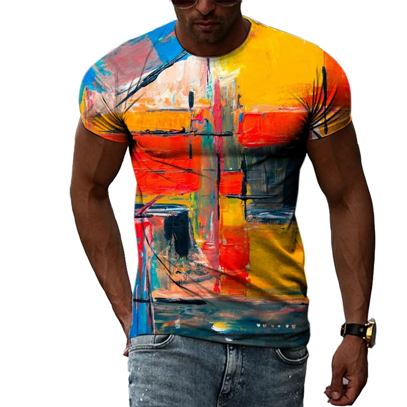 Summer Fashion 3D Personality Graffiti Print Hip Hop Men's T-shirt Casual Street Harajuku O Neck Short Sleeve Oversized T-shirts
Summer Fashion 3D Personality Graffiti Print Hip Hop Men's T-shirt Casual Street Harajuku O Neck Short Sleeve Oversized T-shirts