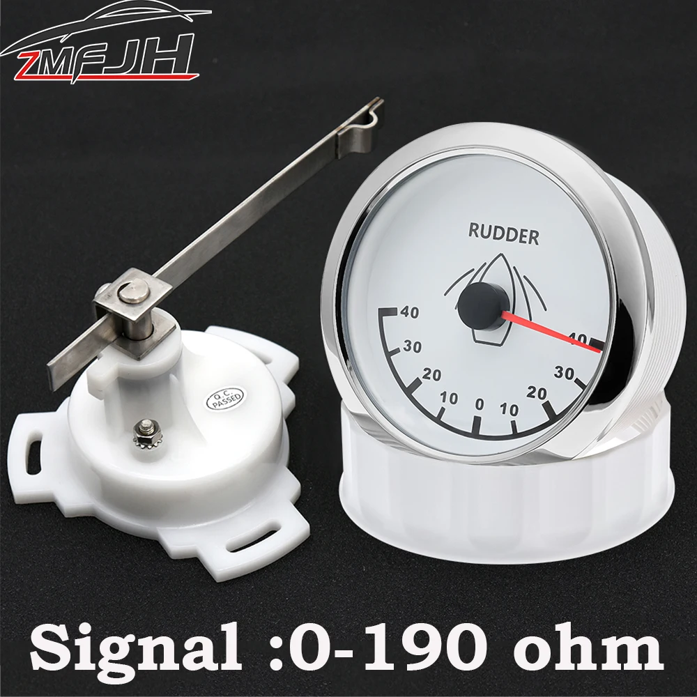 

AD 85MM Boat Marine Rudder Angle Indicator 0-190 ohm With Rudder Angle Sensor Red Backlight 12V 24V for Marine Yacht Boat