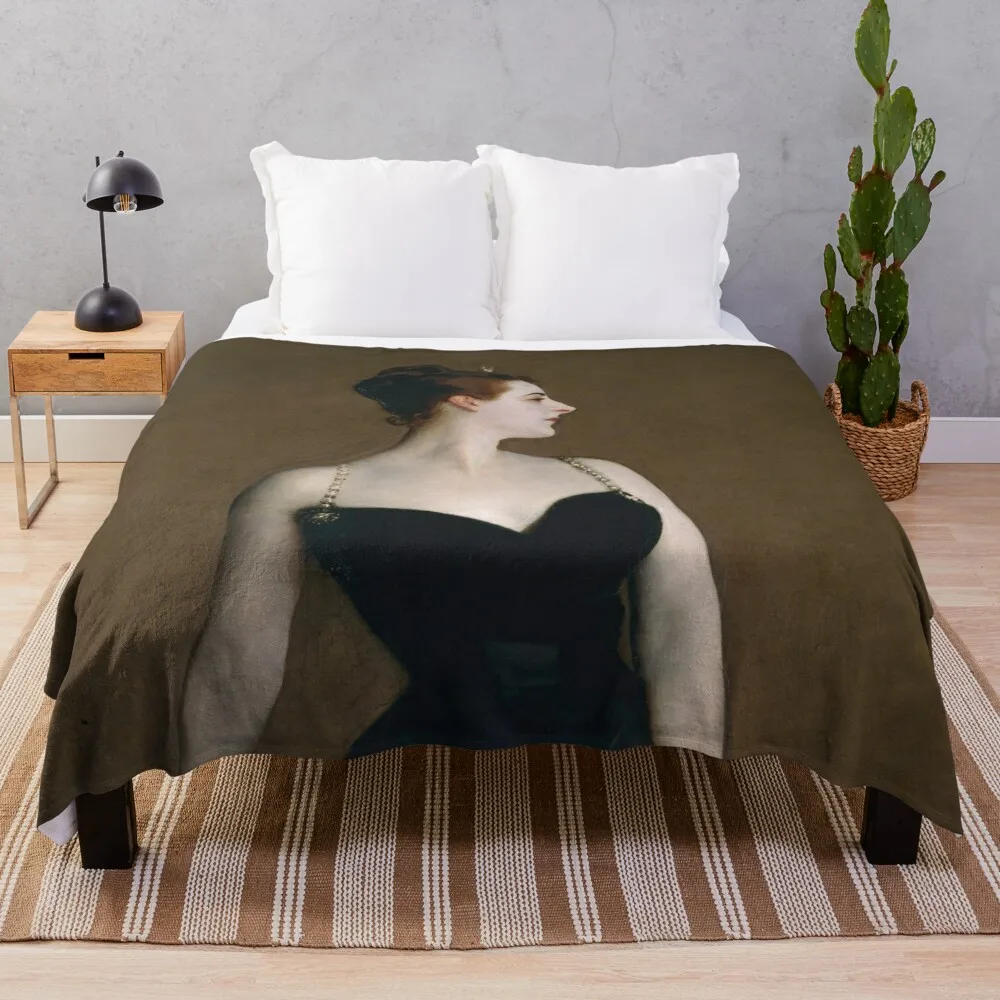 John Singer Sargent Madame X (Madame Pierre Gautreau) Плед Одиночные теплые одеяла Retros