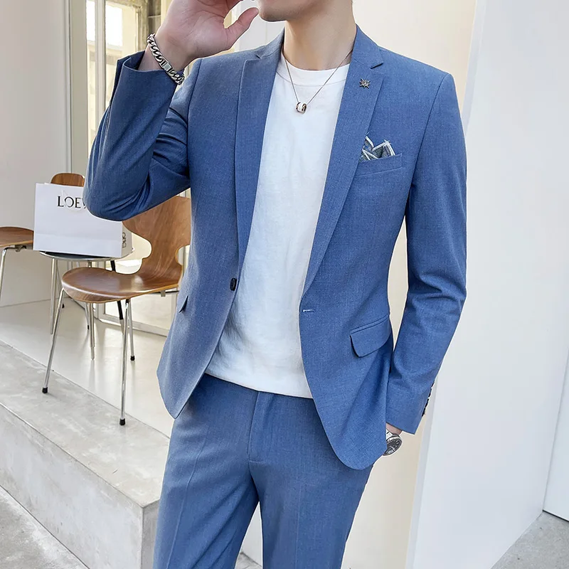 2023Business suit men's (Blazer+ trousers) fashion trend Korean version slim handsome British wedding dress Blazer two-piece set
2023Business suit men's (Blazer+ trousers) fashion trend Korean version slim handsome British wedding dress Blazer two-piece set