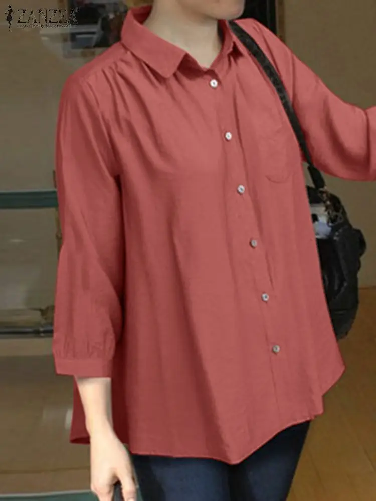 ZANZEA 2023 Fashion Summer Lapel Neck Tops Oversized Casual Baggy Women Vintage Retro 3/4 Sleeve Shirts Solid Blouse Blusa Femme
ZANZEA 2023 Fashion Summer Lapel Neck Tops Oversized Casual Baggy Women Vintage Retro 3/4 Sleeve Shirts Solid Blouse Blusa Femme