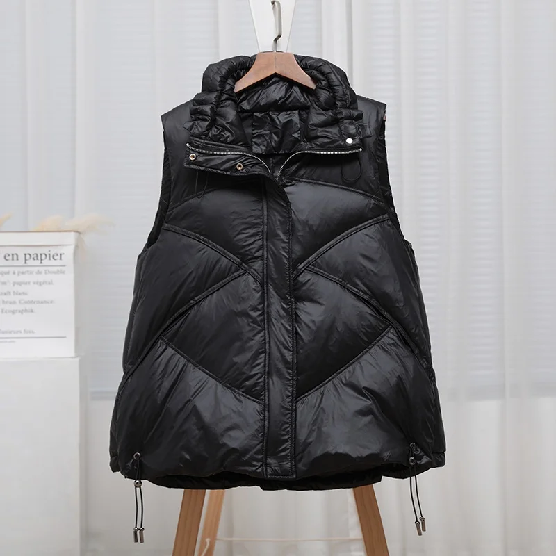 White duck down in winter down jacket female vest outside wear lightweight vest brief paragraph waistcoat
White duck down in winter down jacket female vest outside wear lightweight vest brief paragraph waistcoat