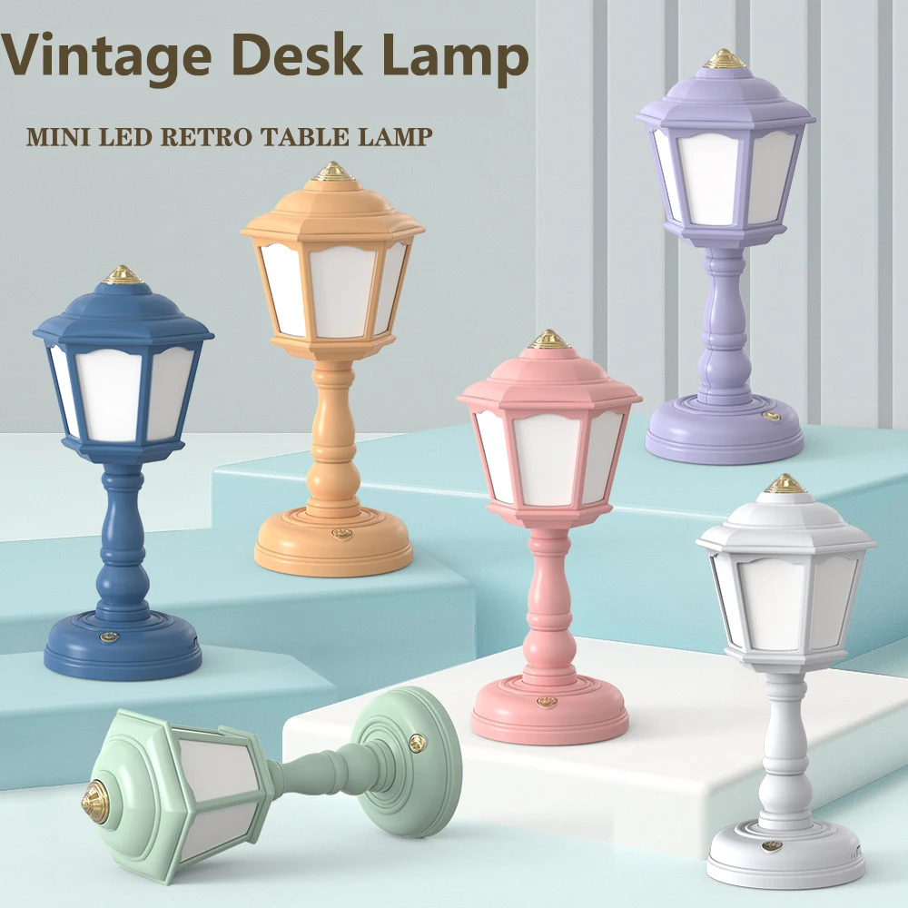 Retro LED Desk Lamp Mini Street Lamps Design Touch Dimmable Night Lights Rechargeable Bedside Desk Light For Room Decor Gifts
Retro LED Desk Lamp Mini Street Lamps Design Touch Dimmable Night Lights Rechargeable Bedside Desk Light For Room Decor Gifts