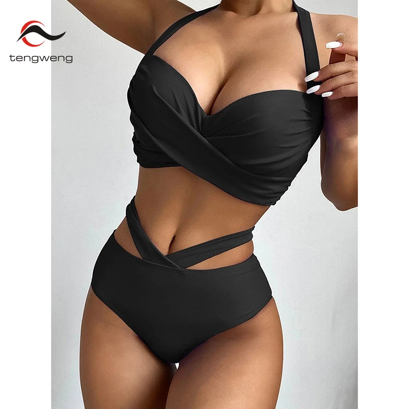 Tengweng Halter Bikini Push Up Swimsuit WomenTwisted Swimwear 2022 New Cut Out Biquini High Waist Bathing Suit Solid Beachwear
Tengweng Halter Bikini Push Up Swimsuit WomenTwisted Swimwear 2022 New Cut Out Biquini High Waist Bathing Suit Solid Beachwear