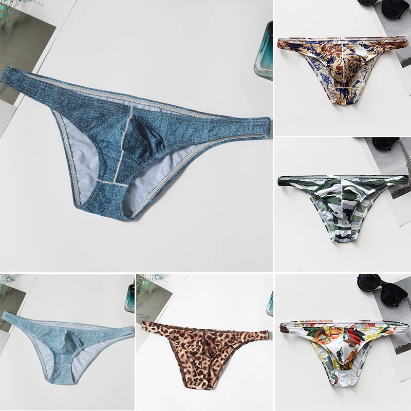 New Men's Sexy Low Waist Leaf Print Breathable Briefs Smooth Elastic Ice Silk Underpants Leopard Print Trunks Underpants
New Men's Sexy Low Waist Leaf Print Breathable Briefs Smooth Elastic Ice Silk Underpants Leopard Print Trunks Underpants