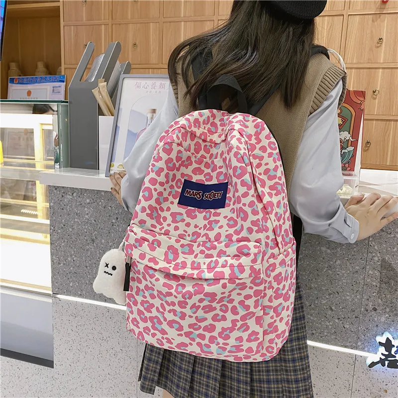 High School Student Schoolbag Female 2023 New Fashion Leopard Print Large Capacity Backpack Trend Versatile Travel Backpacks 
High School Student Schoolbag Female 2023 New Fashion Leopard Print Large Capacity Backpack Trend Versatile Travel Backpacks