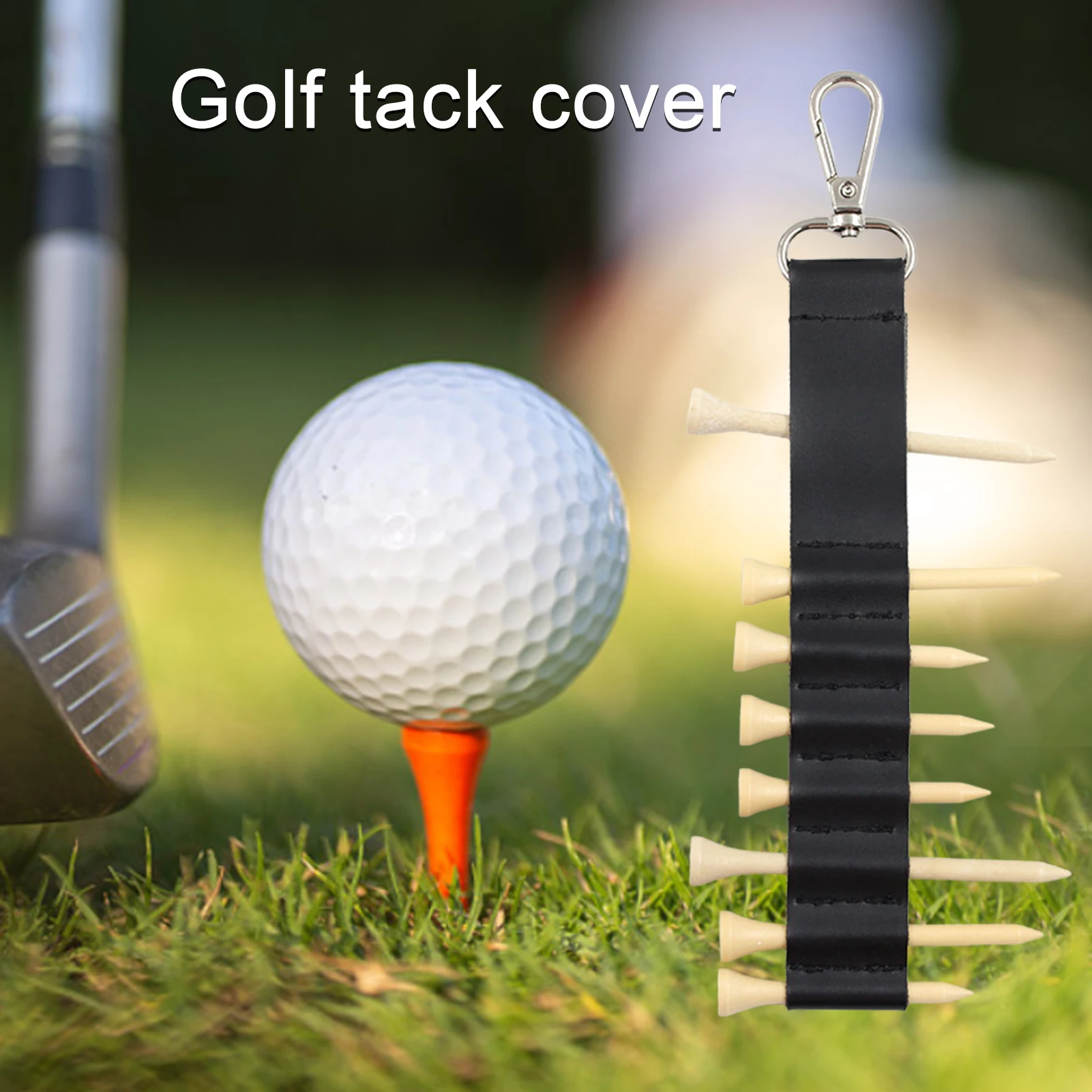 Black Golf Tee Holder 7 Tee Holes Keychain Golf Tee Putter Golf Accessory PU Leather Golf Tees Holder Easy To Hang Organizer
Black Golf Tee Holder 7 Tee Holes Keychain Golf Tee Putter Golf Accessory PU Leather Golf Tees Holder Easy To Hang Organizer