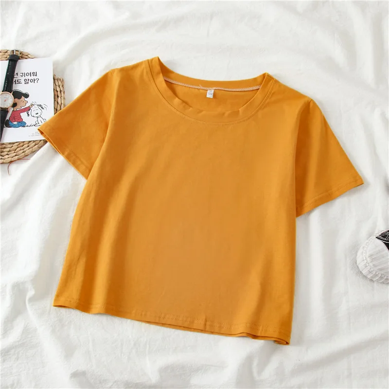2022 Casual 100% Cotton Top Solid Color Summer New Round Neck Short Sleeves grey
2022 Casual 100% Cotton Top Solid Color Summer New Round Neck Short Sleeves grey