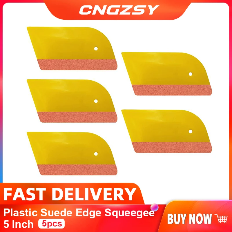 5pcs Plastic Suede Edge Squeegee 5 Inch for Car Vinyl Scraper Decal Applicator Tool 5A71S
5pcs Plastic Suede Edge Squeegee 5 Inch for Car Vinyl Scraper Decal Applicator Tool 5A71S