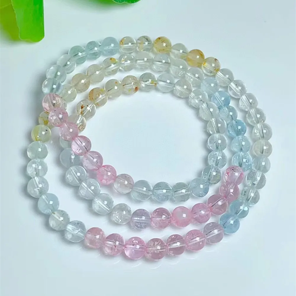 1 Pc Fengbaowu Natural Colorful Topaz Bracelet Round Beads 3 Loops Crystal Reiki Healing Stone Fashion Jewelry Gift For Women
1 Pc Fengbaowu Natural Colorful Topaz Bracelet Round Beads 3 Loops Crystal Reiki Healing Stone Fashion Jewelry Gift For Women