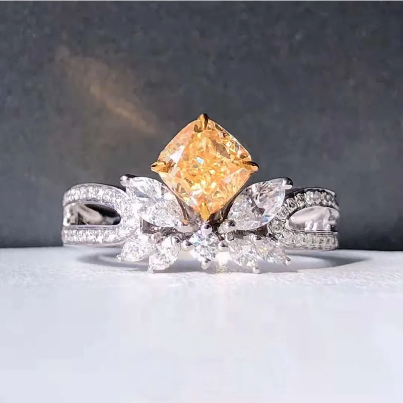 2023 Woman Rings Korean Fashion Gothic Accessories Yellow Zircon Cushion-Shaped Row Opening Ring Gold Jewelry Engagement Ring
2023 Woman Rings Korean Fashion Gothic Accessories Yellow Zircon Cushion-Shaped Row Opening Ring Gold Jewelry Engagement Ring
