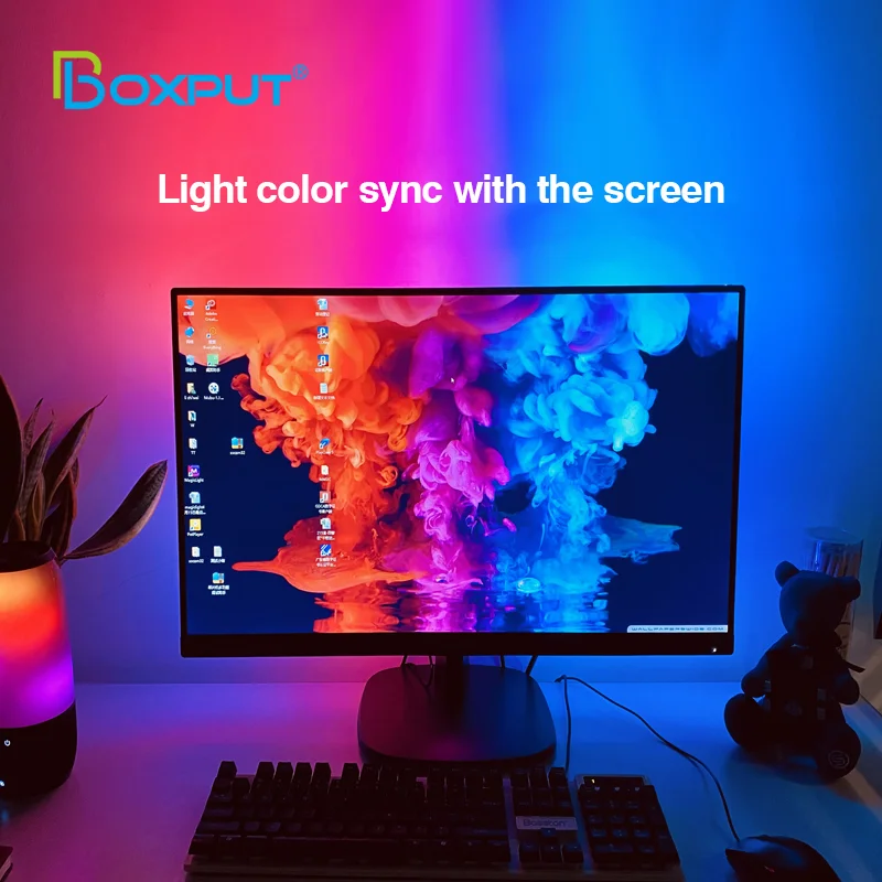 5M 5V Screen Sync Backlight Lamp WS2812B Dream Color lights Ambient Computer Strip Kit for tv PC Screen LED Background lighting
5M 5V Screen Sync Backlight Lamp WS2812B Dream Color lights Ambient Computer Strip Kit for tv PC Screen LED Background lighting