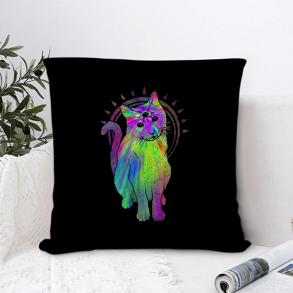 Psychedelic Cat Polyester Pillow Cover Decorative Pillows for Sofa Bedroom Pillow Cases Home Decor Cushion Covers 45*45cm
Psychedelic Cat Polyester Pillow Cover Decorative Pillows for Sofa Bedroom Pillow Cases Home Decor Cushion Covers 45*45cm