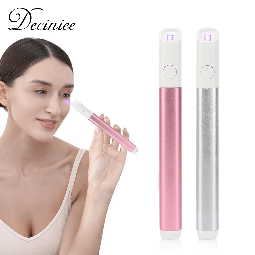 

Blu-ray Acne Pen Blue Red Light Therapy Acne Spot Treatment Laser Pen Scar Wrinkle Removal Device Acne Removal Face Care Tools