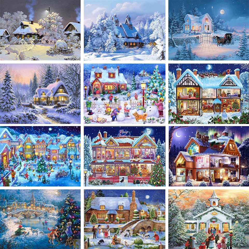 5D Diamond Painting Landscape Winter House Rhinestone Art Picture Square/Round Diamond Embroidery Home Decoration Mosaic Gift
5D Diamond Painting Landscape Winter House Rhinestone Art Picture Square/Round Diamond Embroidery Home Decoration Mosaic Gift