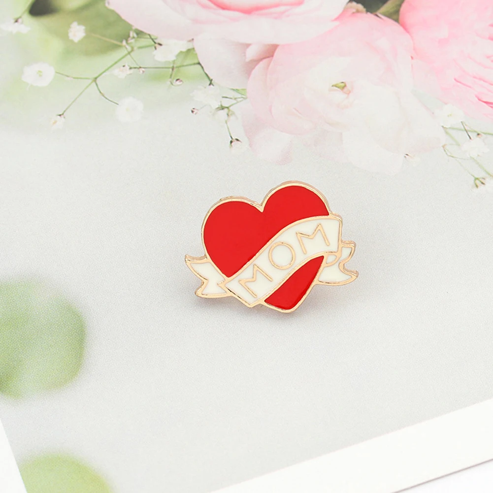 

Enamel Pin Mom Love Heart Custom Brooch Jewelry Pins Metal Collar Women'S Brooches For Women Badges Briefcase Accessories Gifts