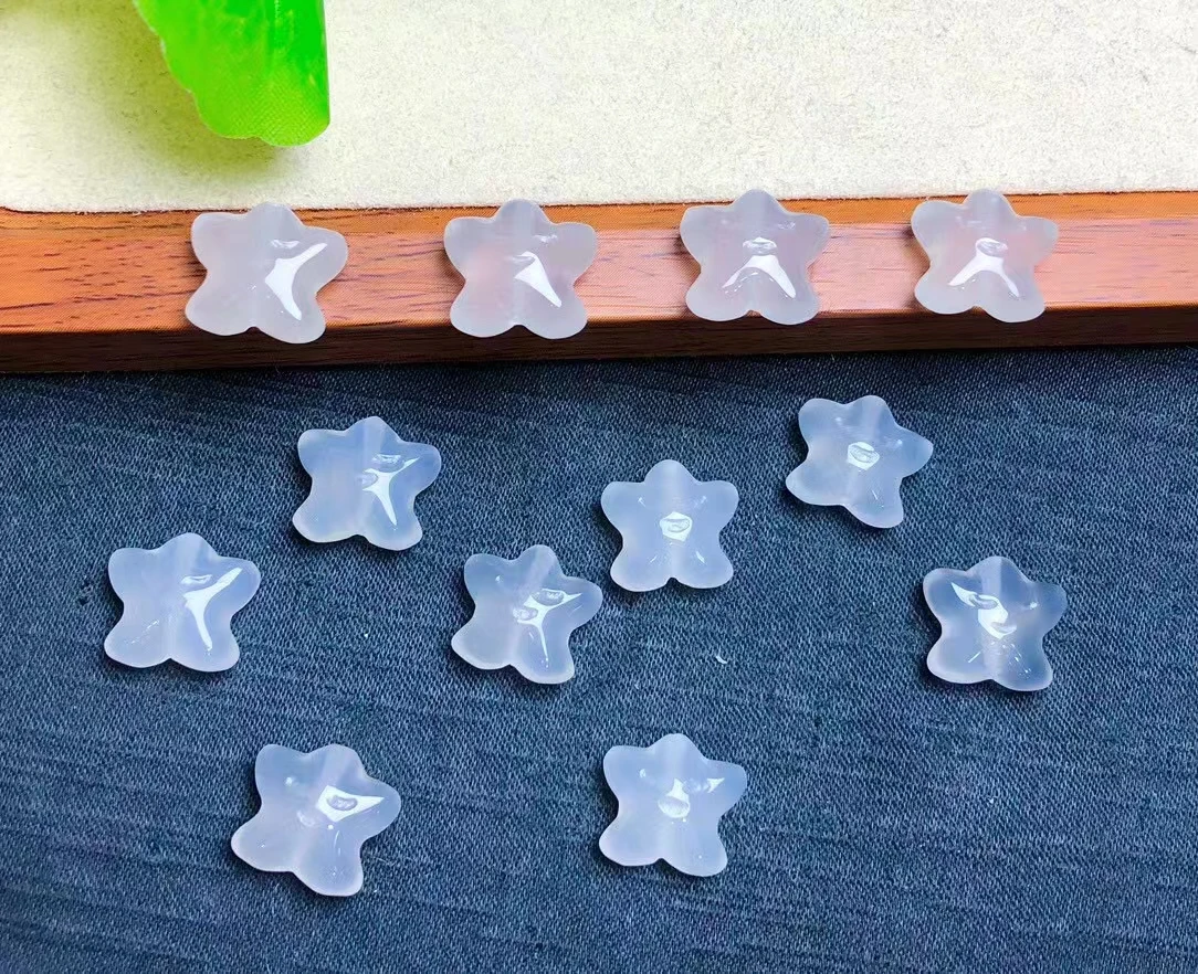 Cross border hot selling 13mm white agate starfish handmade carving can be made into necklaces, bracelets, jewelry, gifts
Cross border hot selling 13mm white agate starfish handmade carving can be made into necklaces, bracelets, jewelry, gifts