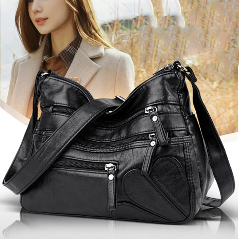 PU Leather Women Shoulder Messenger Bags Solid Casual Multi Pocket Female Fashion Handbags Crossbody Bags For Mother 
PU Leather Women Shoulder Messenger Bags Solid Casual Multi Pocket Female Fashion Handbags Crossbody Bags For Mother