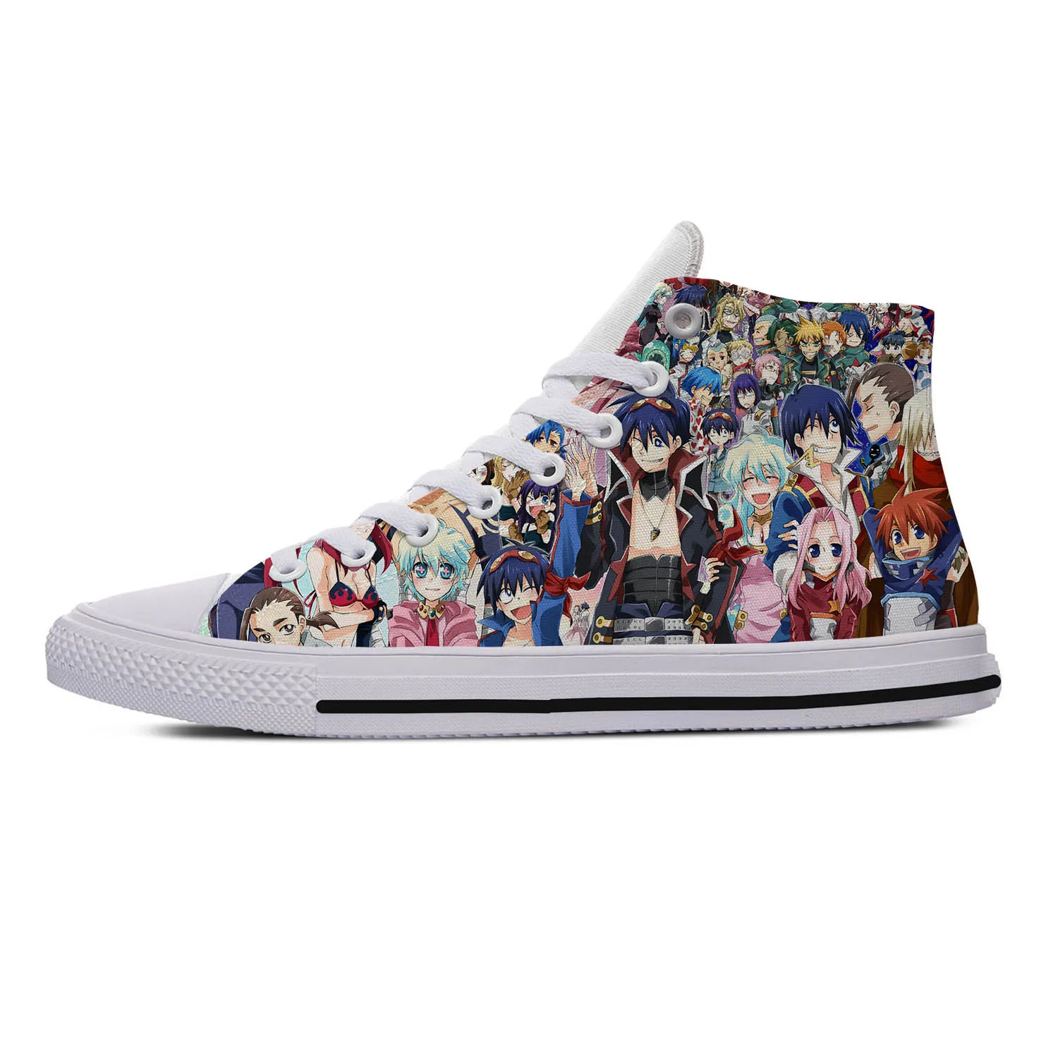 

Anime Gurren Lagann High Top Sneakers Mens Womens Teenager Fashion Casual Shoes Canvas Running Shoes 3D Print Lightweight shoe