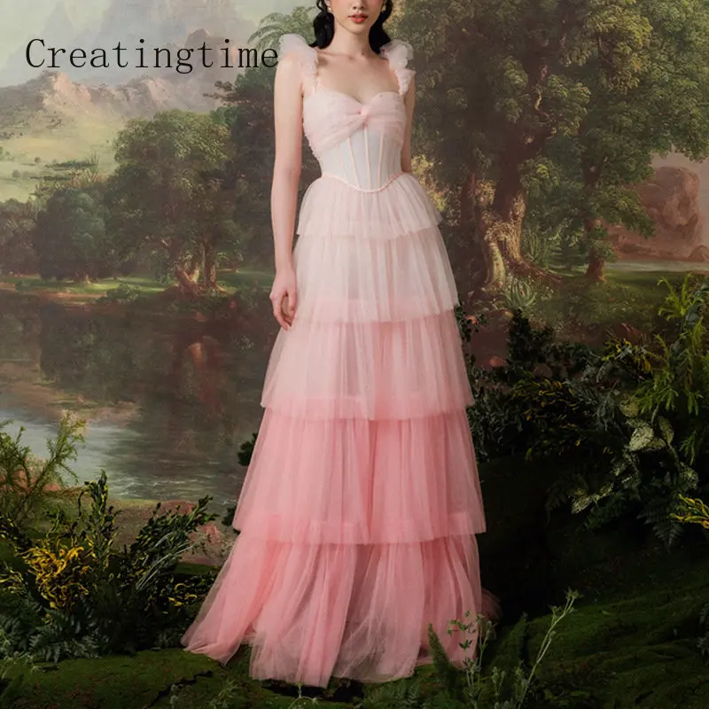 Mesh Splicing Sleeveless Slim High Waist Gradient Long Cake Dress For Women Summer 2023 New Birthday Party Evening Dresses 1B094
Mesh Splicing Sleeveless Slim High Waist Gradient Long Cake Dress For Women Summer 2023 New Birthday Party Evening Dresses 1B094