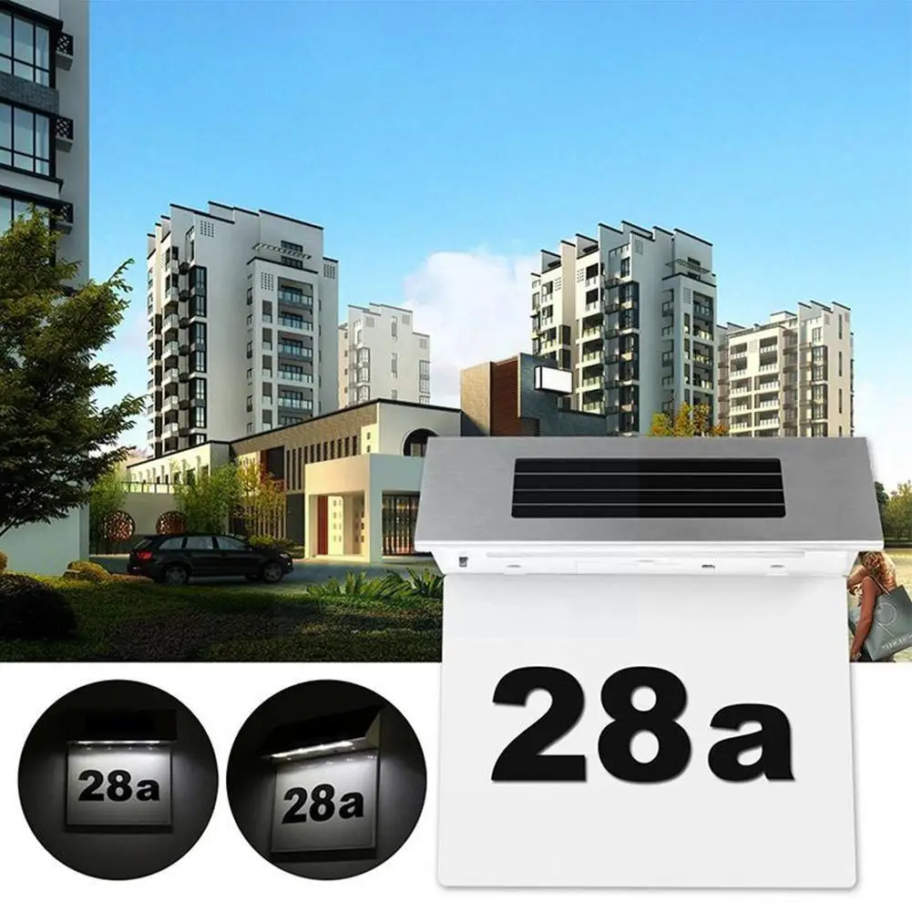 House Numbers Letter Solar Powered Light Address Sign LED Solar Lamp Outdoor Waterproof Plaque Lighting For Home Yard Stree W2V7
House Numbers Letter Solar Powered Light Address Sign LED Solar Lamp Outdoor Waterproof Plaque Lighting For Home Yard Stree W2V7