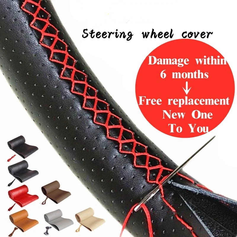 Braid On Steering Wheel Car Steering Wheel Cover With Needles and Thread Artificial leather Diameter 38cm Auto Car Accessories
Braid On Steering Wheel Car Steering Wheel Cover With Needles and Thread Artificial leather Diameter 38cm Auto Car Accessories