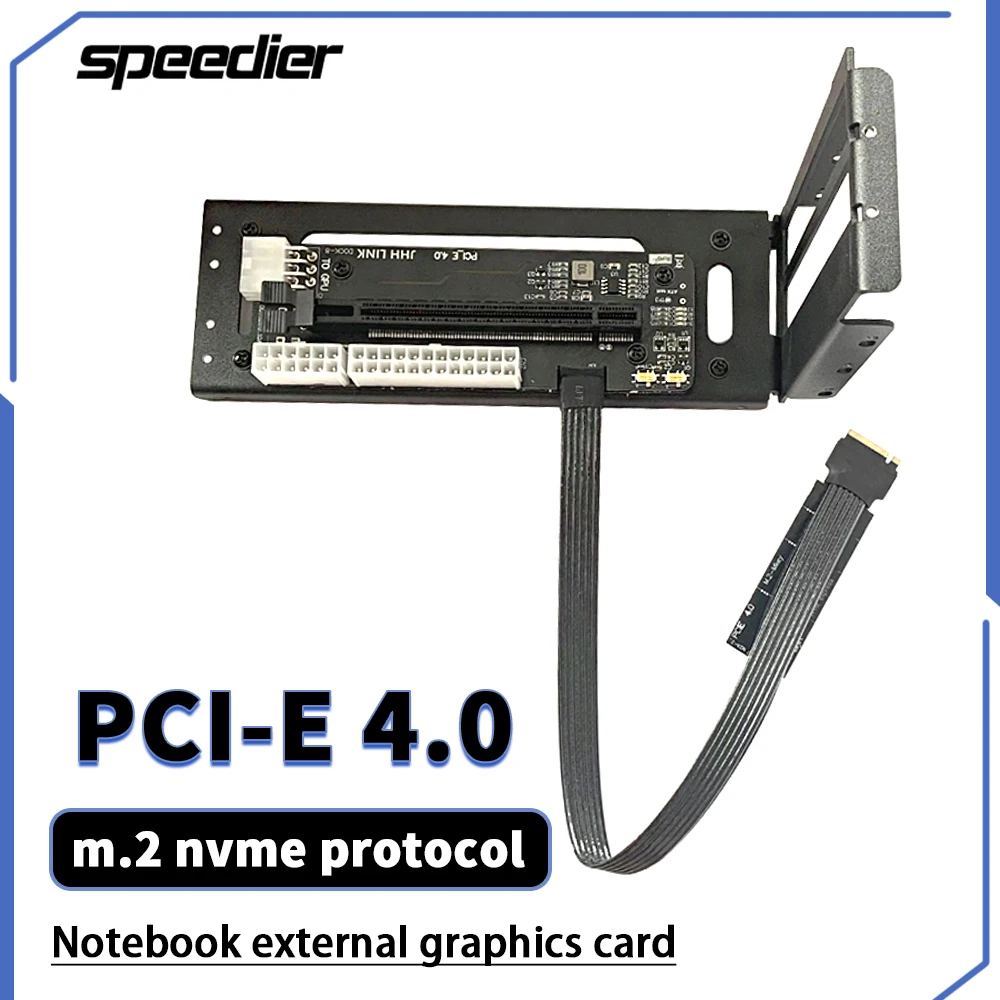 Кабель для ноутбука Gen4 M.2 NVMe M Key To PCI-E 4,0x4 Full Speed Riser Cable + Stand Base eGPU внешняя графическая карта для построения док-станций
Кабель для ноутбука Gen4 M.2 NVMe M Key To PCI-E 4,0x4 Full Speed Riser Cable + Stand Base eGPU внешняя графическая карта для построения док-станций